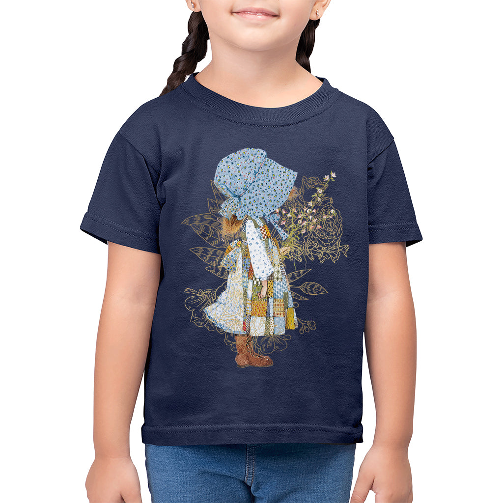 Classic Hat And Flowers Kids T-Shirt