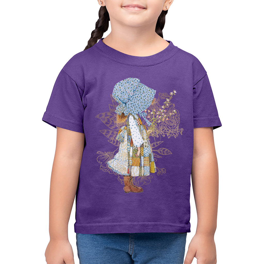 Classic Hat And Flowers Kids T-Shirt