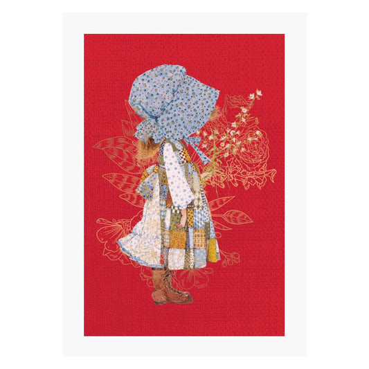Holly-Hobbie-Classic-Hat-And-Flowers-A4-Print