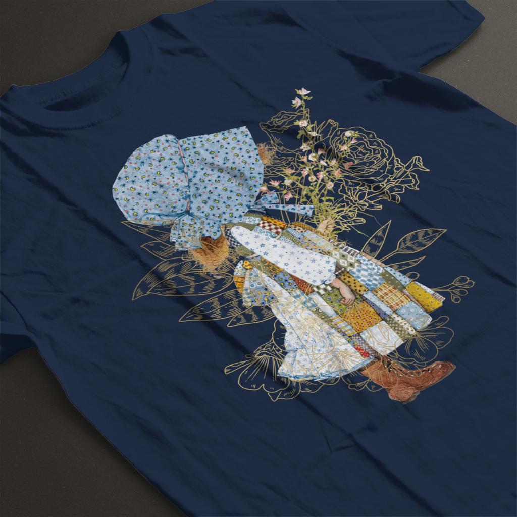 Holly-Hobbie-Classic-Hat-And-Flowers-Womens-T-Shirt