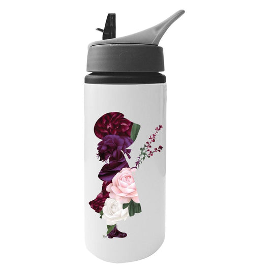 Holly-Hobbie-Classic-Flowers-Silhouette-Aluminium-Water-Bottle-With-Straw-