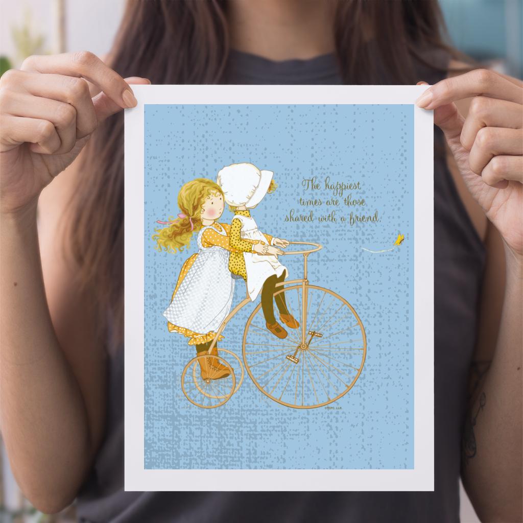 Holly-Hobbie-Classic-Happiest-Times-Are-Shared-With-A-Friend-A4-Print