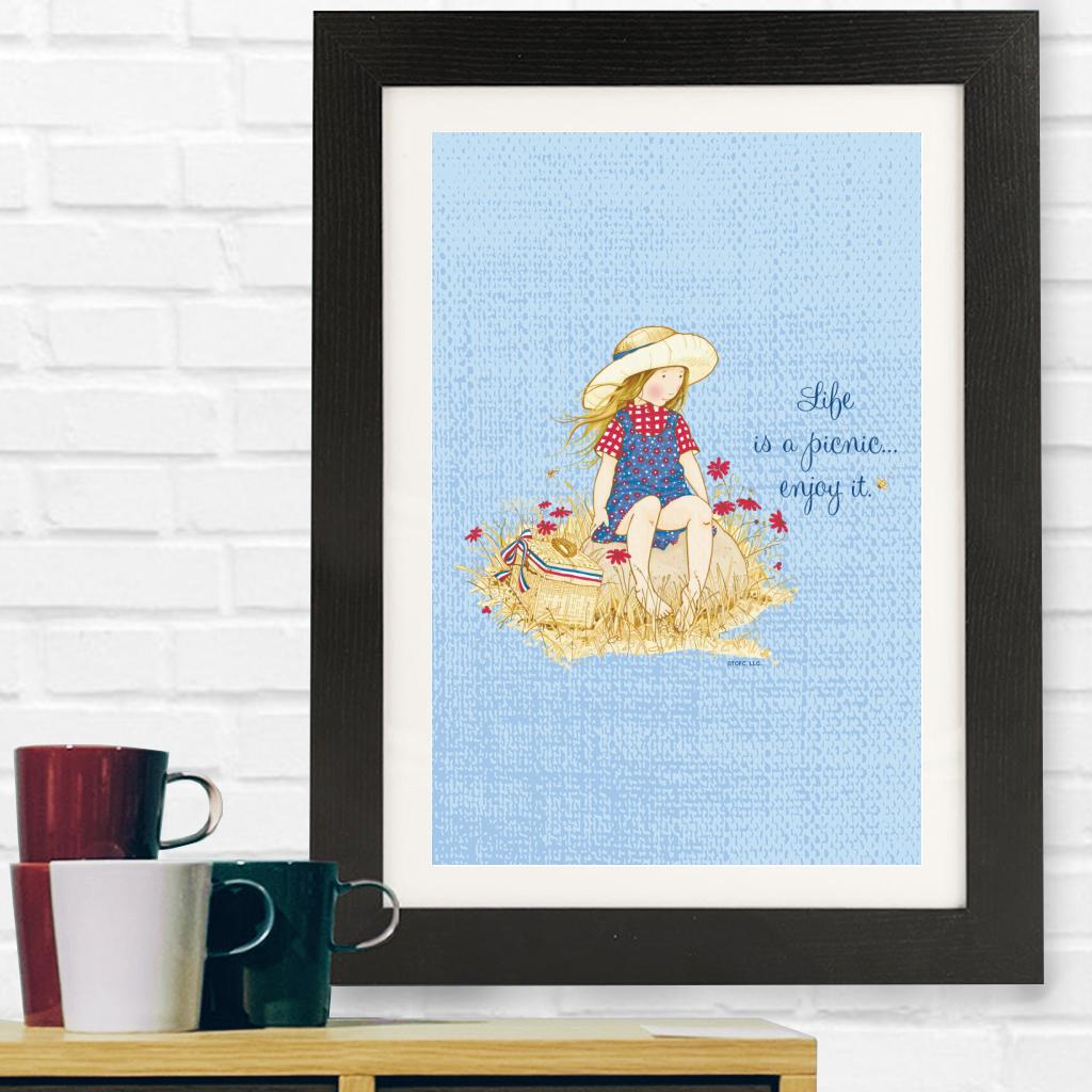 Holly-Hobbie-Classic-Life-Is-A-Picnic-Enjoy-It-Framed-Print