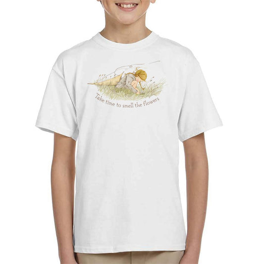 Holly-Hobbie-Classic-Take-Time-To-Smell-The-Flowers-Kids-T-Shirt