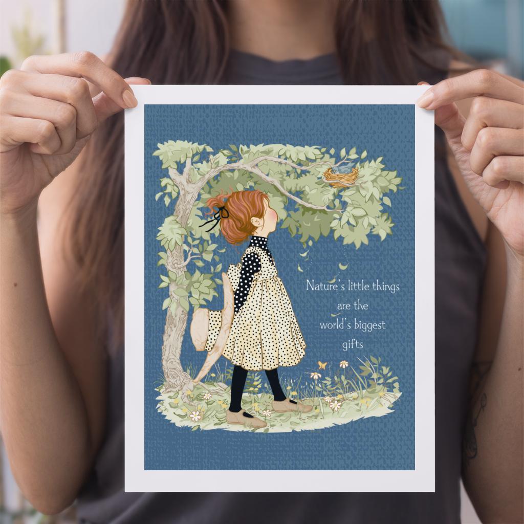 Holly-Hobbie-Classic-Natures-Little-Things-Light-Text-A4-Print