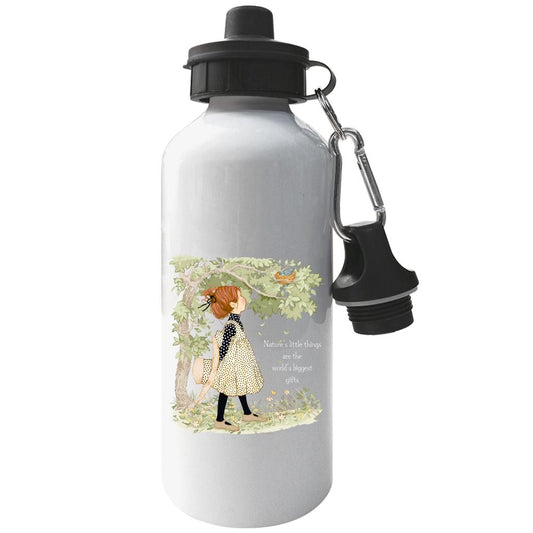 Holly-Hobbie-Classic-Natures-Little-Things-Light-Text-Aluminium-Sports-Water-Bottle