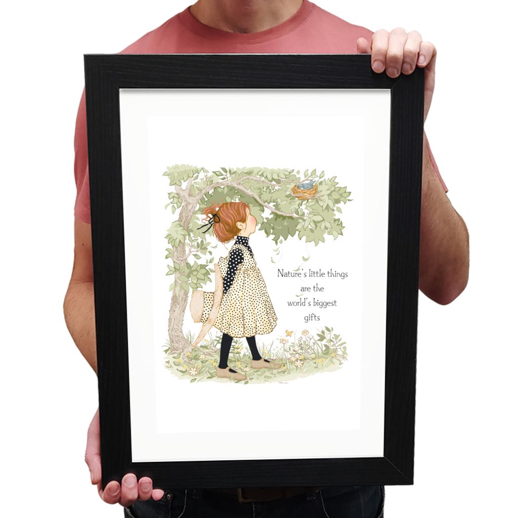 Holly-Hobbie-Classic-Natures-Little-Things-Dark-Text-Framed-Print