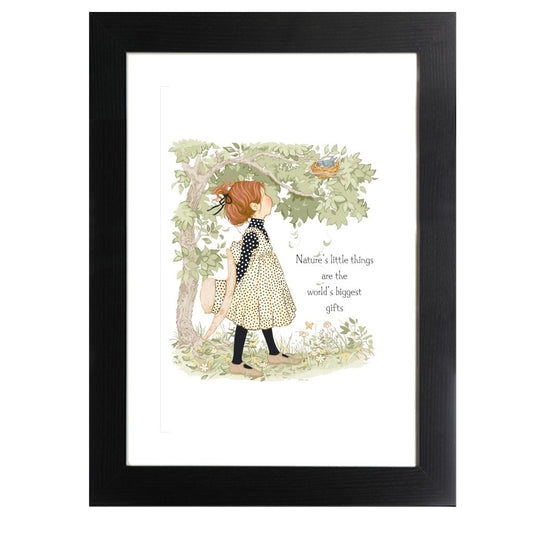 Holly-Hobbie-Classic-Natures-Little-Things-Dark-Text-Framed-Print