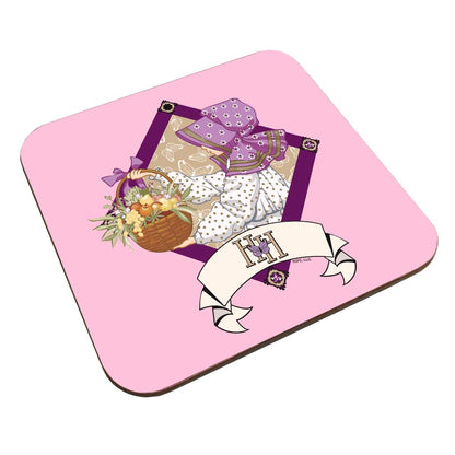 Holly-Hobbie-Classic-With-A-Basket-Of-Fruit-And-Flowers-Coaster