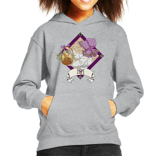 Holly-Hobbie-Classic-With-A-Basket-Of-Fruit-And-Flowers-Kids-Hooded-Sweatshirt