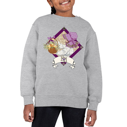 Classic With A Basket Of Fruit And Flowers Kids Sweatshirt
