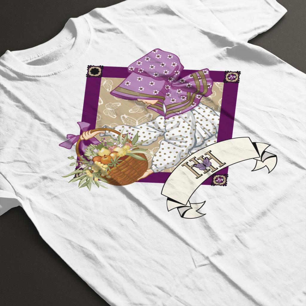 Holly-Hobbie-Classic-With-A-Basket-Of-Fruit-And-Flowers-Mens-T-Shirt