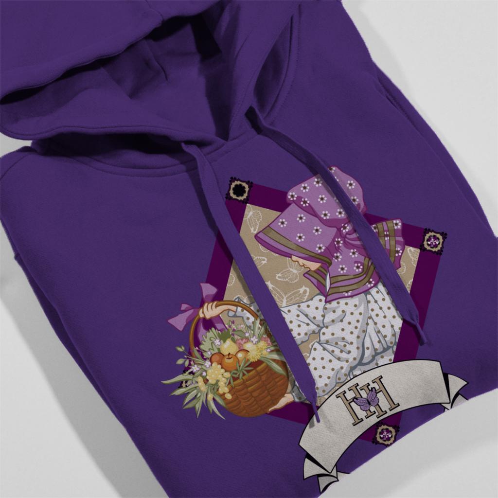 Holly-Hobbie-Classic-With-A-Basket-Of-Fruit-And-Flowers-Womens-Hooded-Sweatshirt