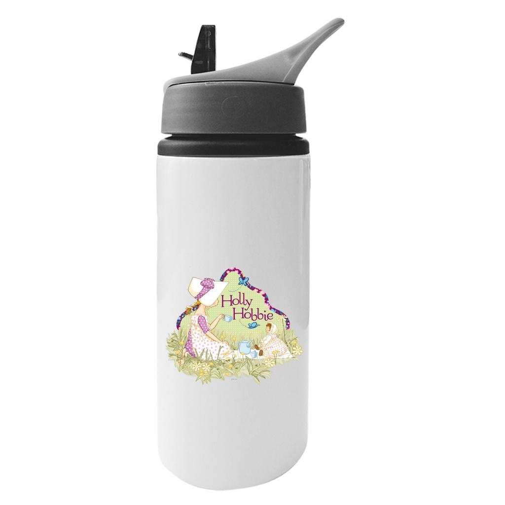 Holly-Hobbie-Classic-Tea-Party-Aluminium-Water-Bottle-With-Straw-