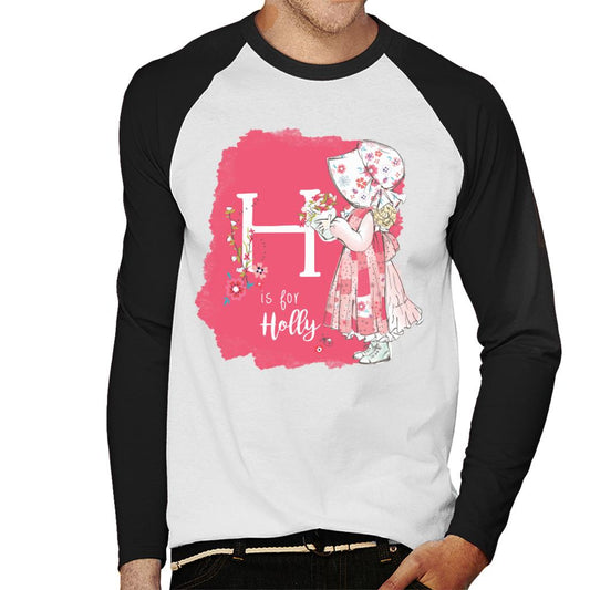 Holly-Hobbie-Classic-H-Is-For-Holly-Mens-Baseball-Long-Sleeved-T-Shirt