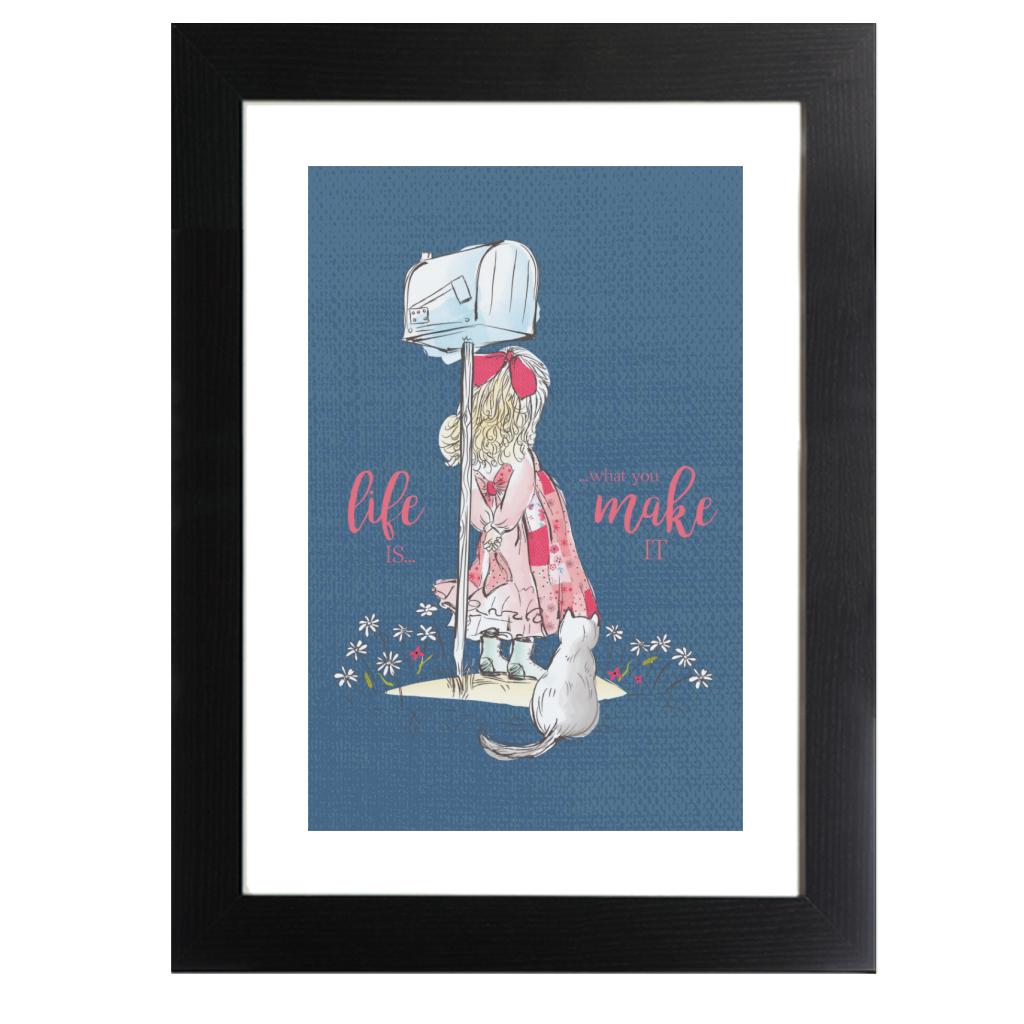 Holly-Hobbie-Classic-Life-Is-What-You-Make-It-Framed-Print