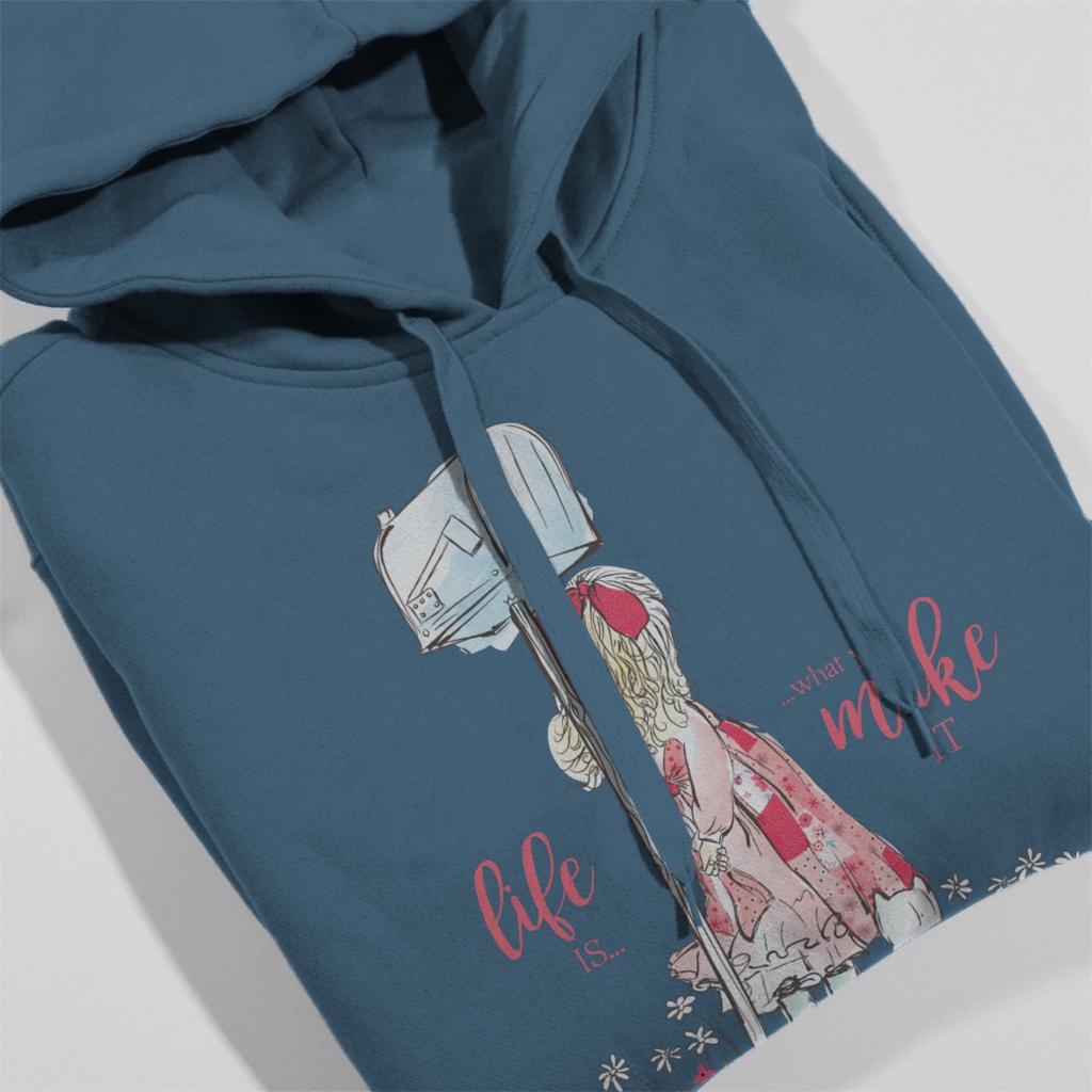 Holly-Hobbie-Classic-Life-Is-What-You-Make-It-Mens-Hooded-Sweatshirt