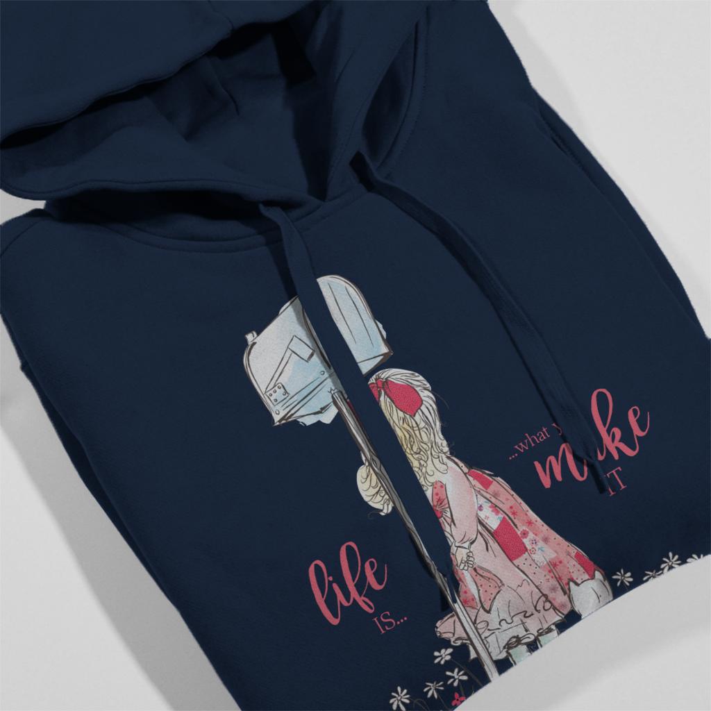 Holly-Hobbie-Classic-Life-Is-What-You-Make-It-Mens-Hooded-Sweatshirt