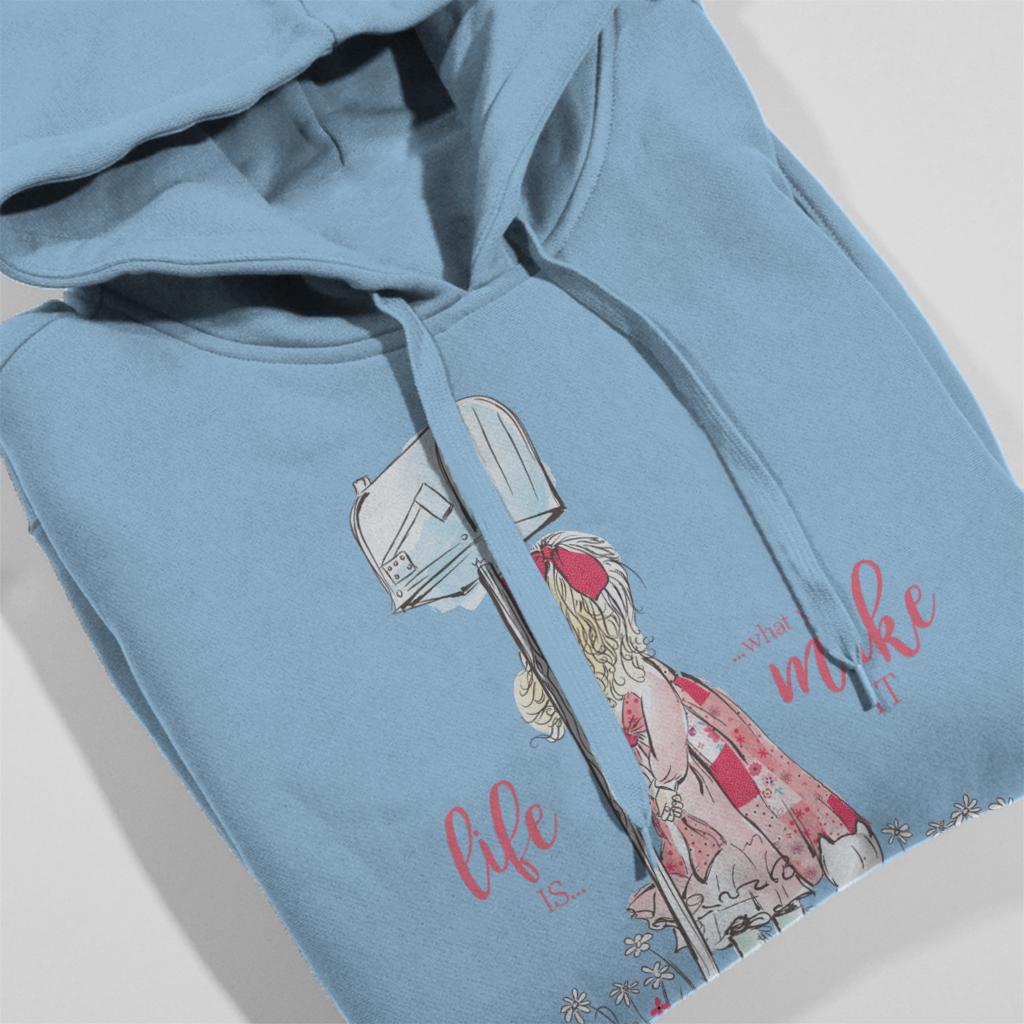 Holly-Hobbie-Classic-Life-Is-What-You-Make-It-Mens-Hooded-Sweatshirt