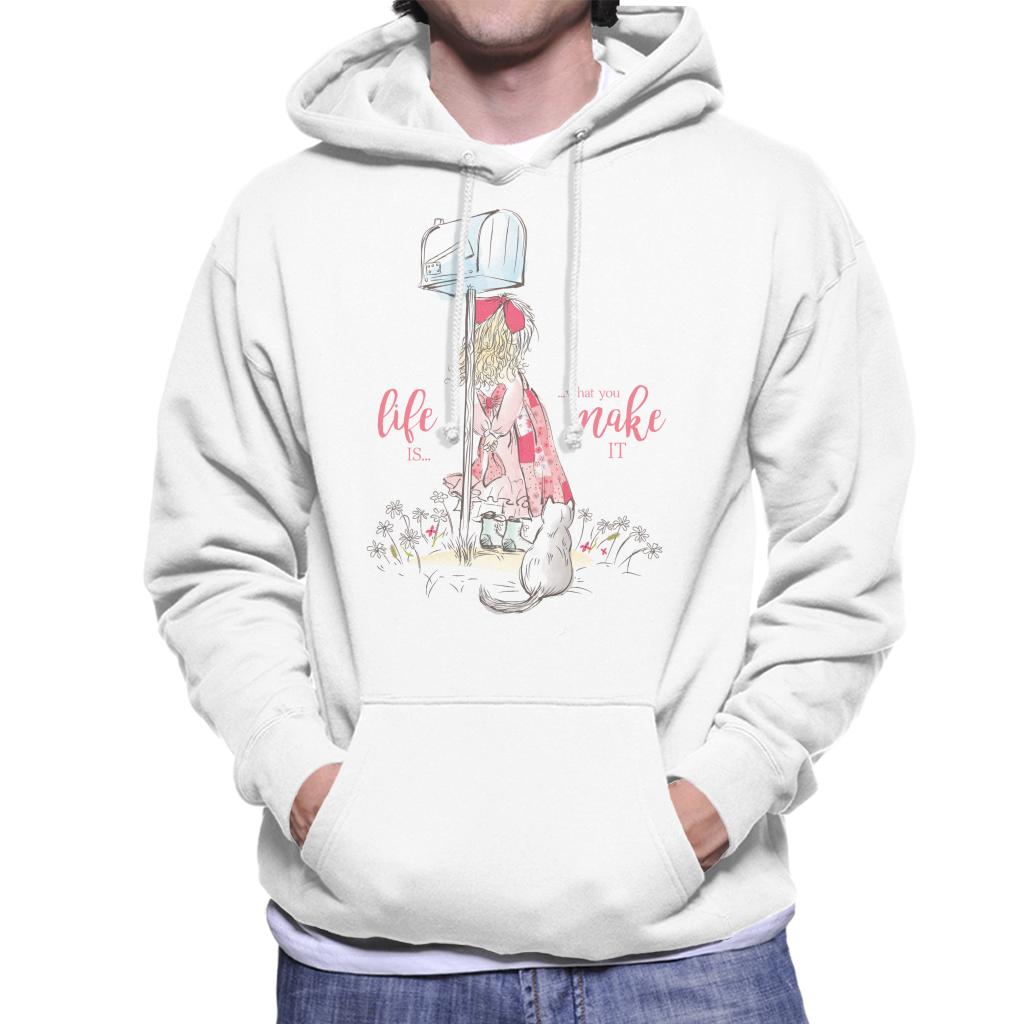 Holly-Hobbie-Classic-Life-Is-What-You-Make-It-Mens-Hooded-Sweatshirt