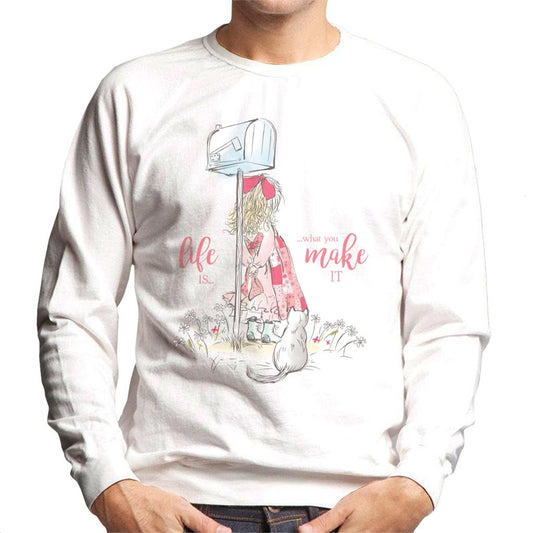 Holly-Hobbie-Classic-Life-Is-What-You-Make-It-Mens-Sweatshirt