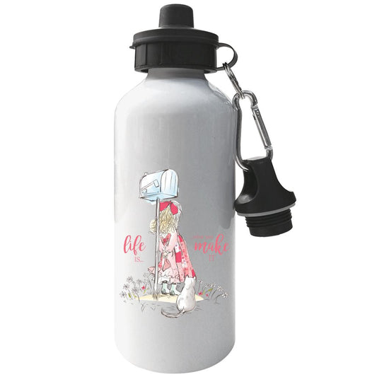 Holly-Hobbie-Classic-Life-Is-What-You-Make-It-Aluminium-Sports-Water-Bottle