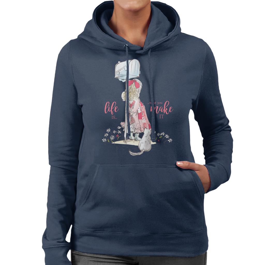 Holly-Hobbie-Classic-Life-Is-What-You-Make-It-Womens-Hooded-Sweatshirt