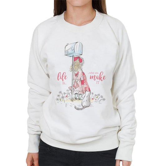 Holly-Hobbie-Classic-Life-Is-What-You-Make-It-Womens-Sweatshirt