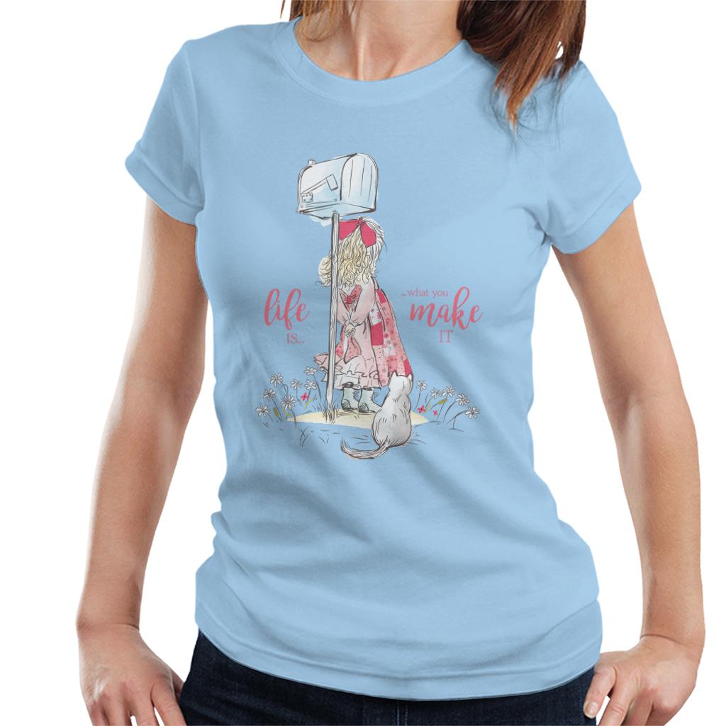 Holly-Hobbie-Classic-Life-Is-What-You-Make-It-Womens-T-Shirt